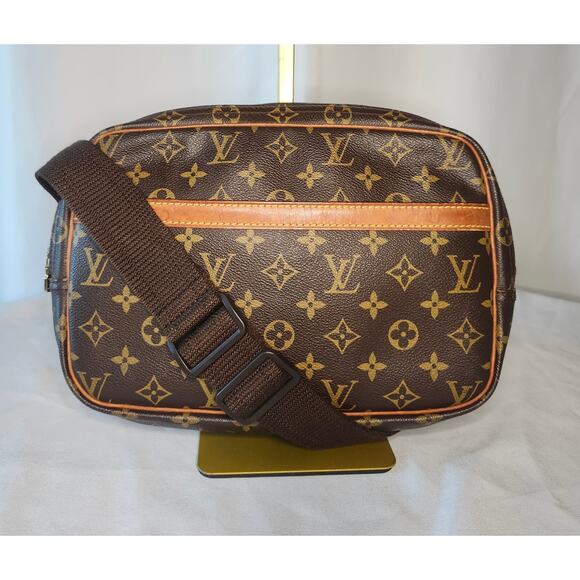 SOLD Louis Vuitton LV Monogram the Reporter PM Crossbody Bag Canvas Vachetta - Picture 2 of 15